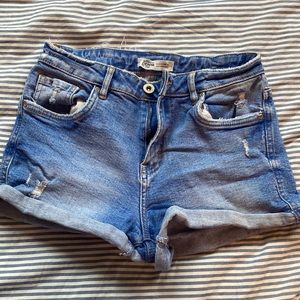 Zara Trafaluc denim shorts